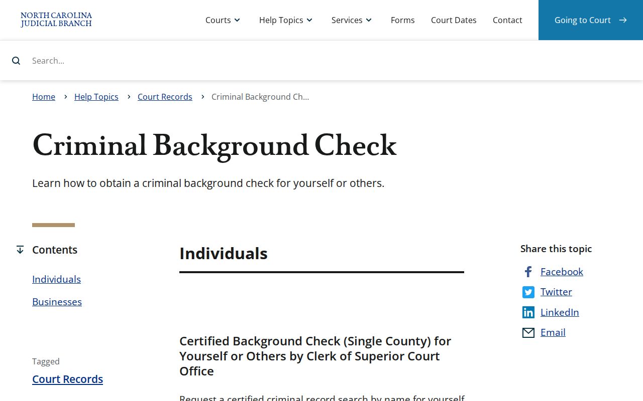 Carteret County criminal court case certified search options